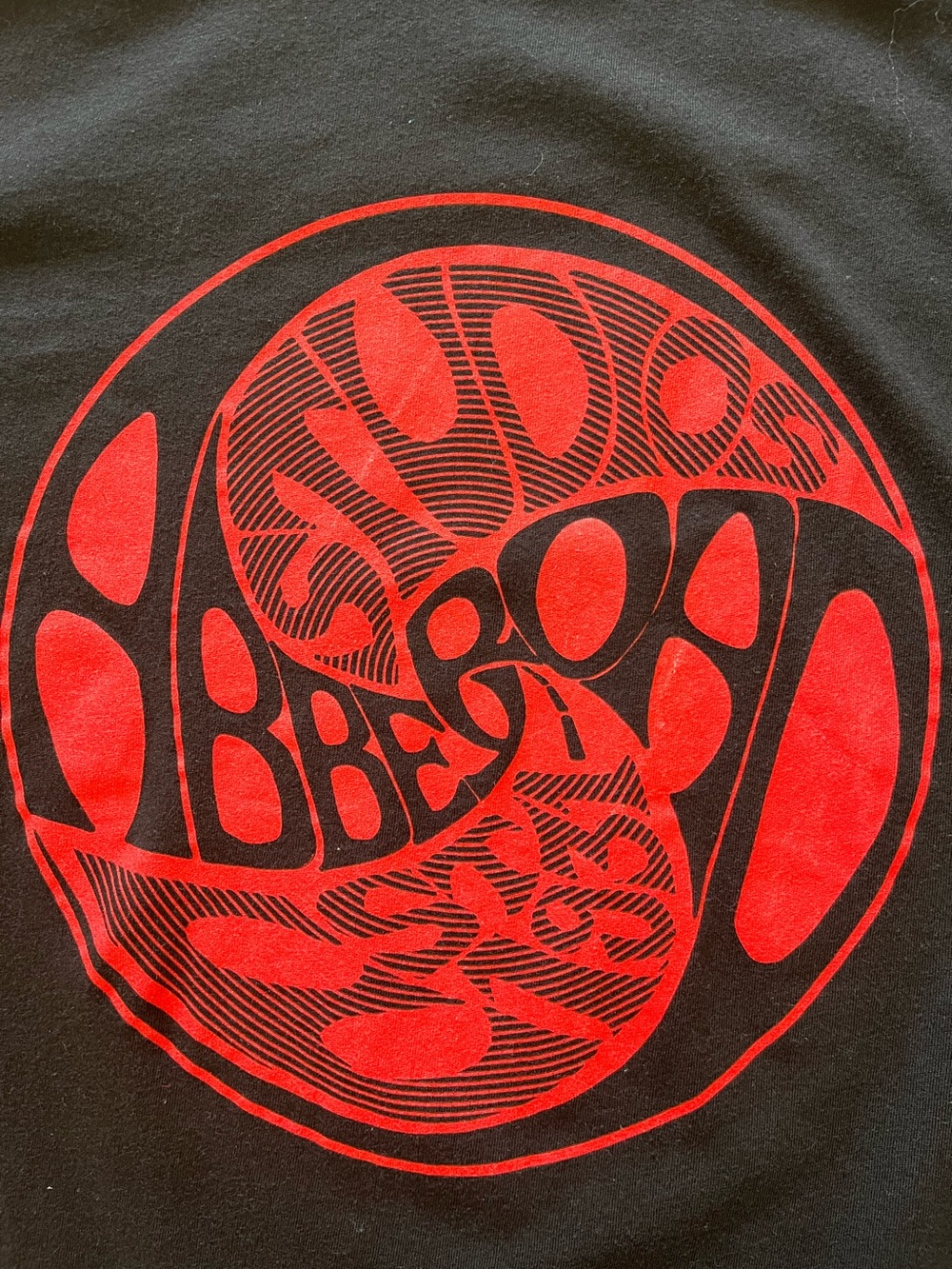 Abbey Road Studios “Vintage Logo T-Shirt” Red Graphic on Black Tee